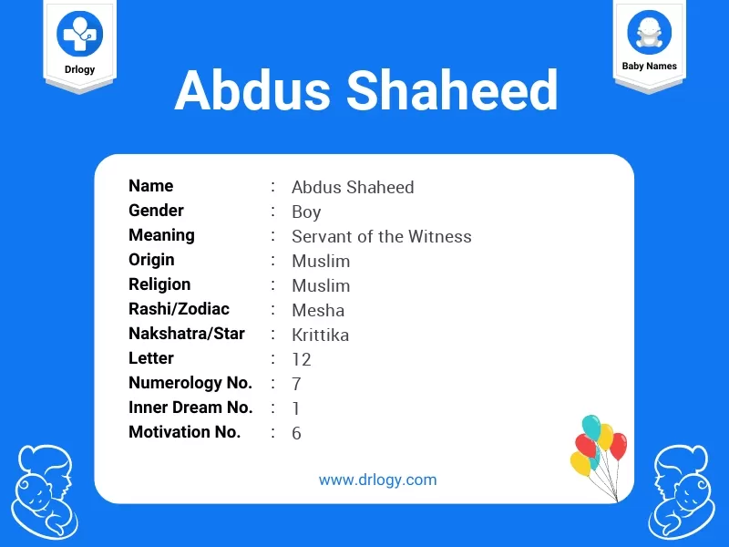 Abdus Shaheed Name Meaning